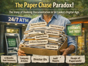 The Paradox of Digital Efficiency and Paper Chaos in Sri Lankan Banking