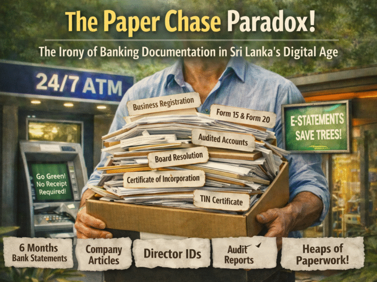The Paradox of Digital Efficiency and Paper Chaos in Sri Lankan Banking