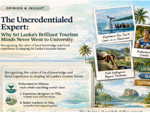 Uncredentialed tourism experts Sri Lanka